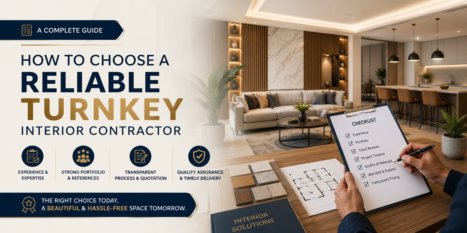 How to Choose a Reliable Turnkey Interior Contractor a complete guide